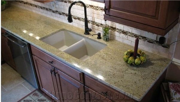 Shiva Gold Granite Tile Slab Yellow Polished Gran