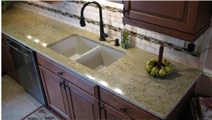 Shiva Gold Granite Tile Slab Yellow Polished Gran