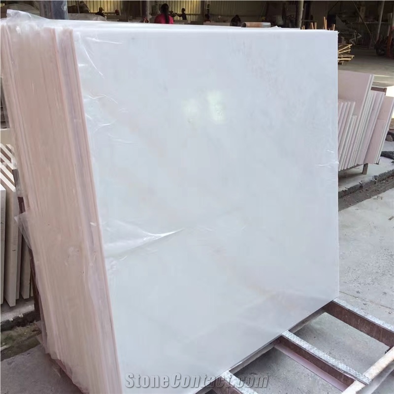 Sichuan Pure White Marble Tiles Han Baiyu Polished