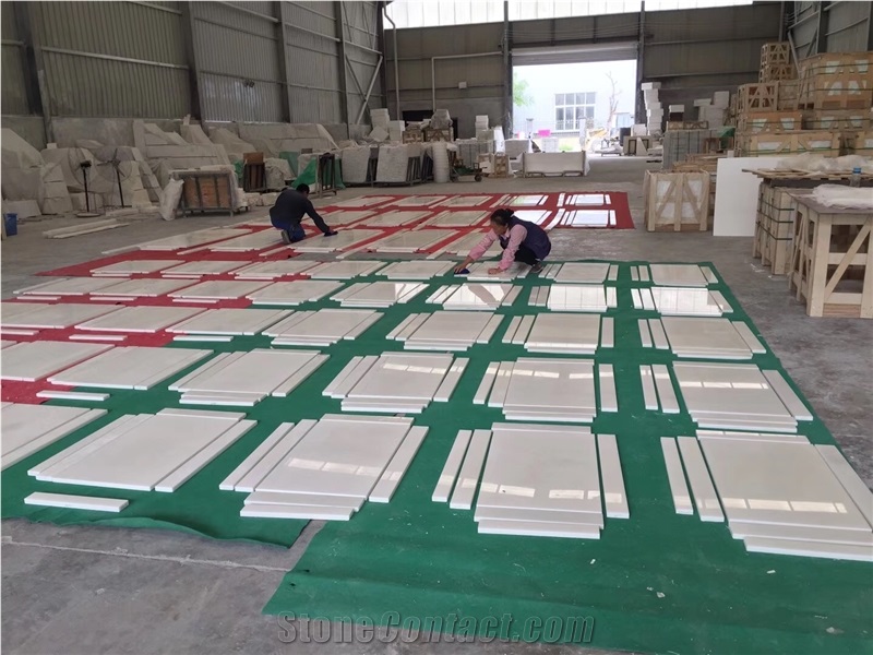 Sichuan Pure White Marble Tiles Han Baiyu Polished