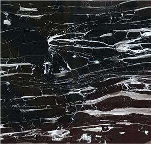 Silver Dragon Nero Portoro Marble Solid Table