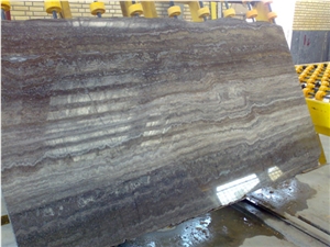 Silver Gray Titanium Travertine Slabs Floors