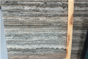 Silver Grey Travertine, Iran Grey Travertine Slabs