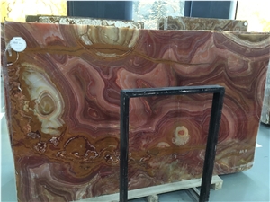 Sivas Honeytiger Onyx Vulcan Slabs Wall-Cladding