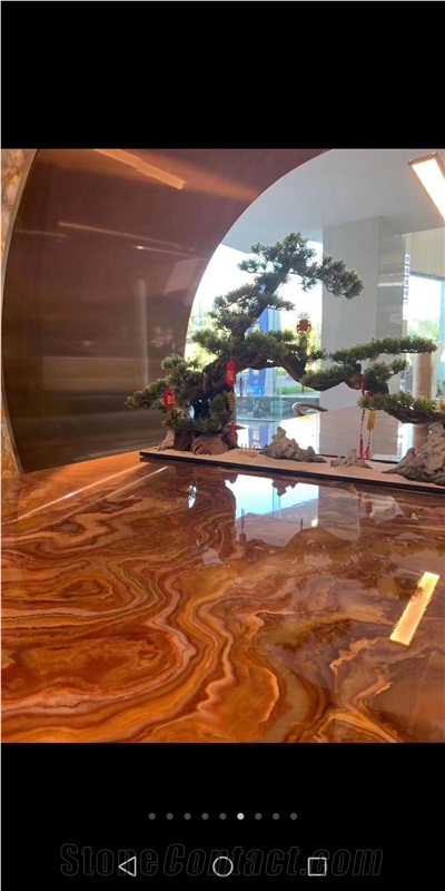 Sivas Honeytiger Onyx Vulcan Slabs Wall-Cladding
