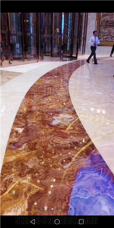Sivas Honeytiger Onyx Vulcan Slabs Wall-Cladding