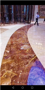 Sivas Honeytiger Onyx Vulcan Slabs Wall-Cladding