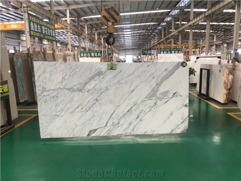 Statuarietto Venato White Marble Slabs