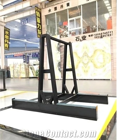 Style Of a Frame for Stone Slabs Display in Sho