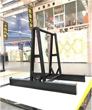 Style Of a Frame for Stone Slabs Display in Sho