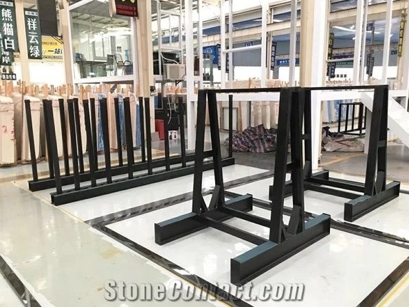 Style Of a Frame for Stone Slabs Display in Sho