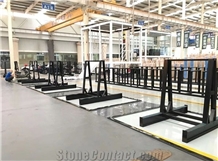 Style Of a Frame for Stone Slabs Display in Sho