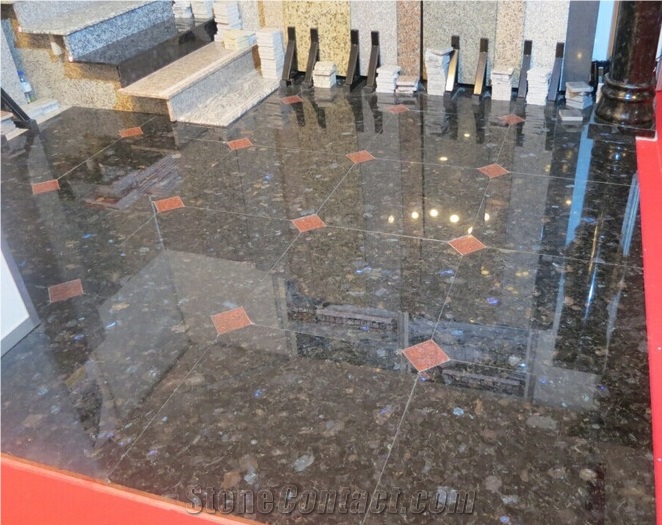 Volga Blue Granite Slabs Tiles, Ukraine Flooring