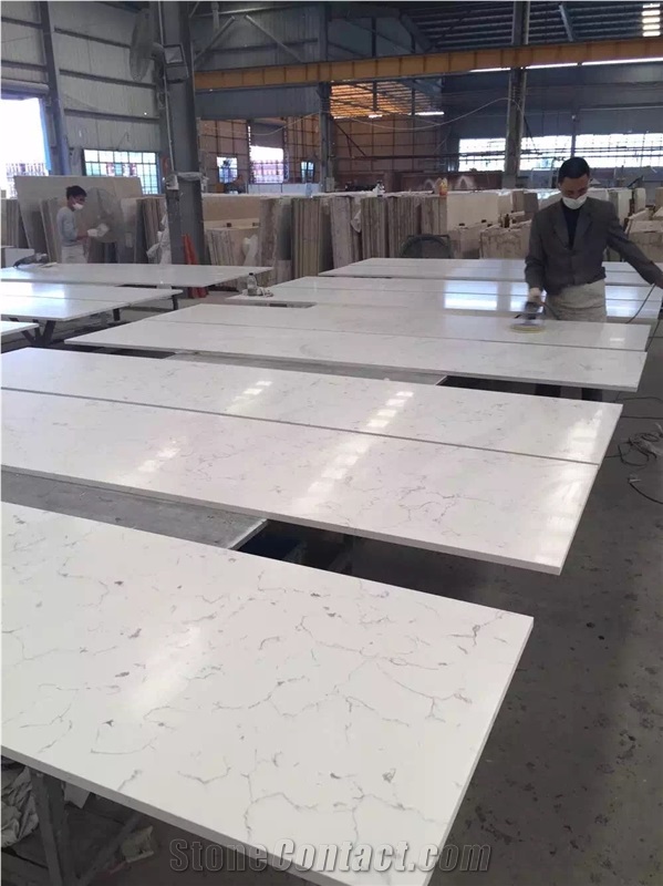 White Artificial Stone Bathroom Countertops