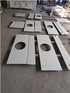 Vietnam Quartz Stone Countertop, Vanity Top White Mirror, Calacatta, Carara