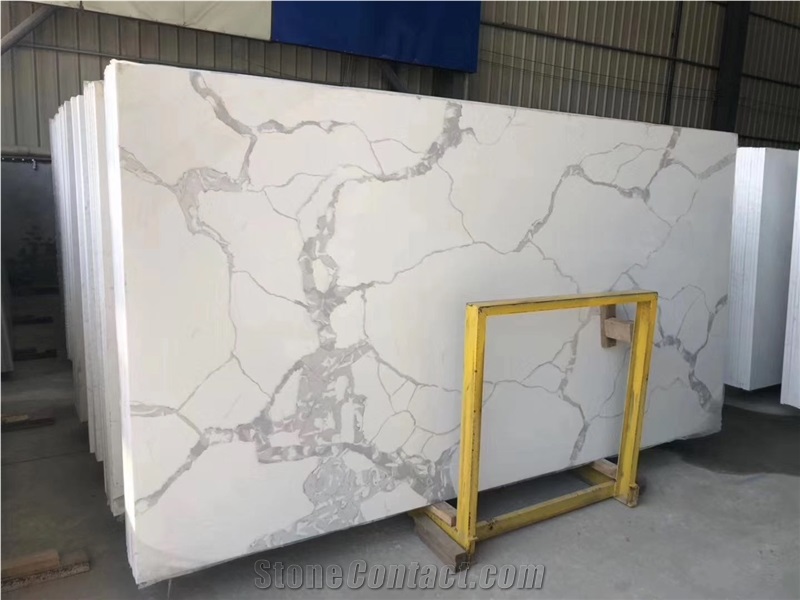Artificial Stone Calacatta White Quartz Countertop