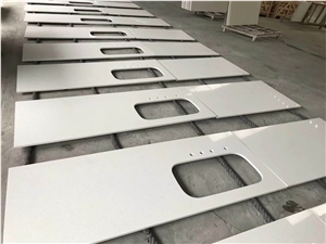 White Quartz,Artificial Calacatta White Quartz Countertop