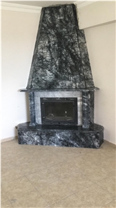 Black Agate / Grigio Pineta Marble Fireplace Black Agate / Grigio Pineta Marble Fireplace