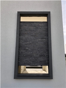 Black/Grey Marble Split Face Stone Veneer