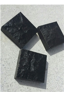 Black Granite Cobbles Bush Hammer