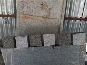 Black Granite Cobbles Bush Hammer