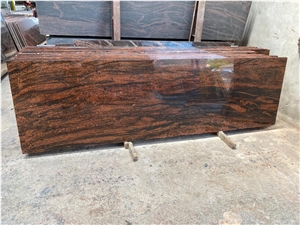 Red Wave Granite Slabs, India Red Granite