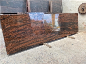 Red Wave Granite Slabs, India Red Granite