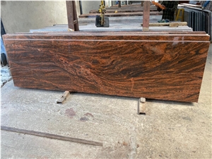 Red Wave Granite Slabs, India Red Granite
