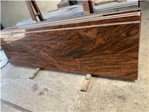 Red Wave Granite Slabs, India Red Granite