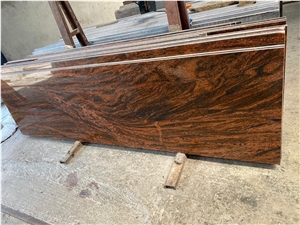 Red Wave Granite Slabs, India Red Granite