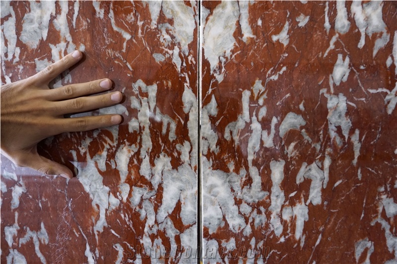 Rosso Francia Marble Slabs France Languedoc Marble