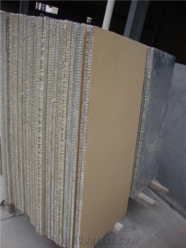 Lightweight Beige Sandstone Honeycomb Panels