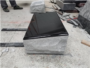 Cremation Bevel Marker G633+Shanxi Black