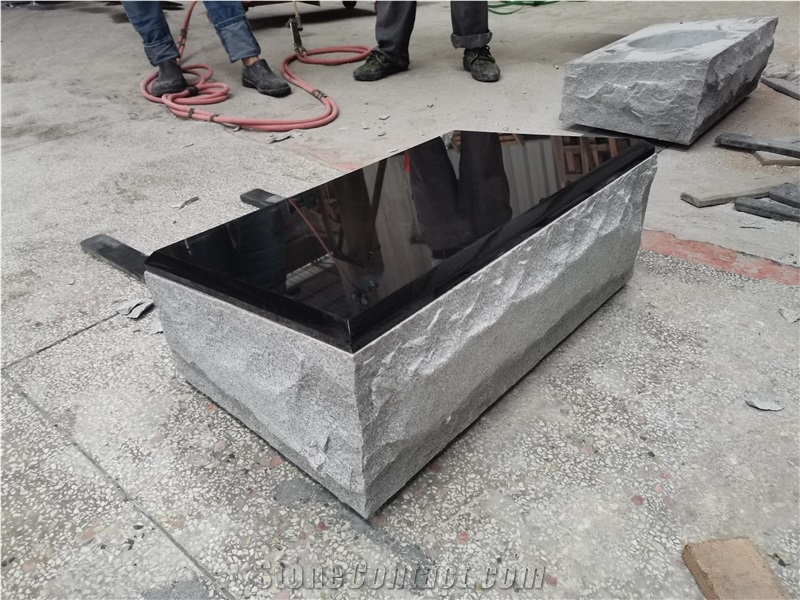 Cremation Bevel Marker G633+Shanxi Black