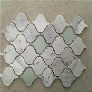 Carrara White Marble Lantern Mosaic Tiles Carrara White Marble Lantern Mosaic Tiles