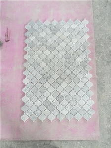 Carrara White Marble Lantern Mosaic Tiles