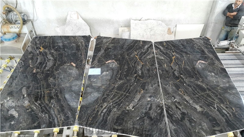 Dark River Marble 2cm Polished Slabs & Tiles
