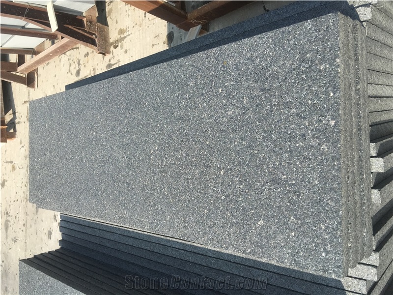 Black Star Granite Kerbstone Flamed Finished