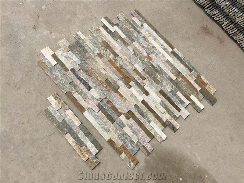 Thin Slate Veneer Stone 10x40cm