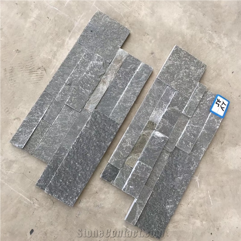 White Quartzite Stacked Stone Veneer 18x35cm
