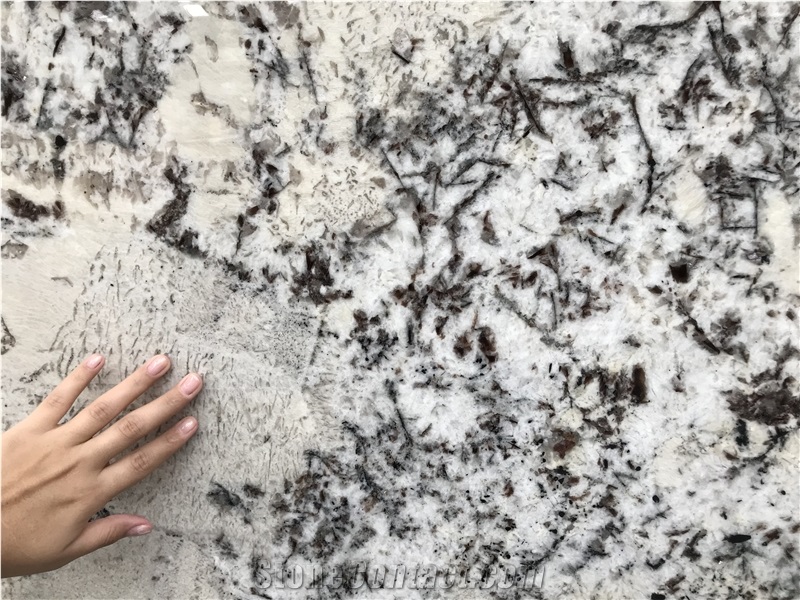 Alps White Granite Slabs, Brazil White Granite