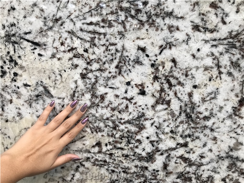 Alps White Granite Slabs, Brazil White Granite