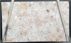 Quarzo Juliet Quartzite Slabs, Brazil White Quartzite