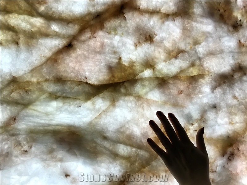 Quarzo Juliet Quartzite Slabs, Brazil White Quartzite