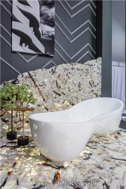 Swiss Alps Granite Slabs, Brazil White Granite
