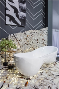 Swiss Alps Granite Slabs, Brazil White Granite