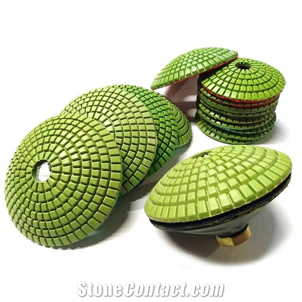 Convex Diamond Flexible Wet Polishing Pads for Curved Stone Polishing