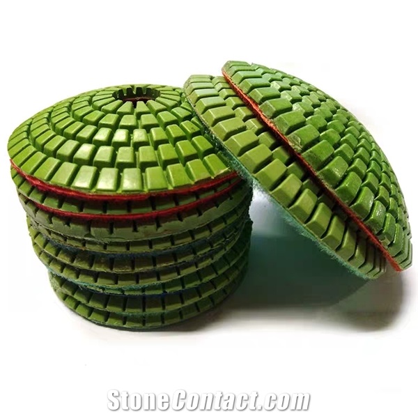 Convex Diamond Flexible Wet Polishing Pads for Curved Stone Polishing