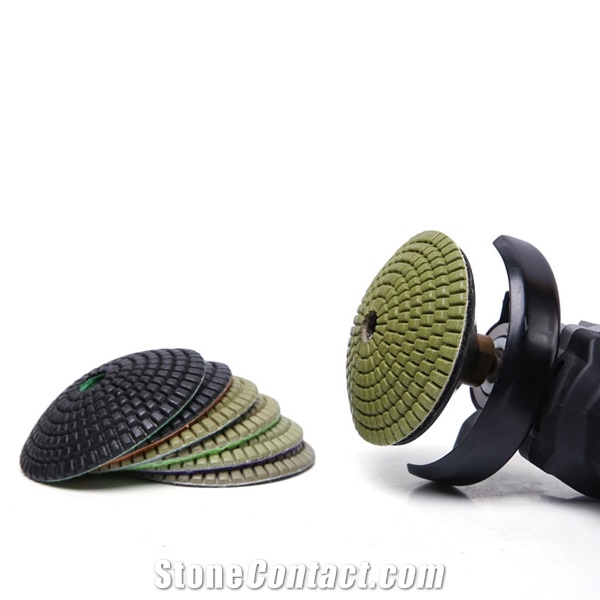 Convex Diamond Flexible Wet Polishing Pads for Curved Stone Polishing