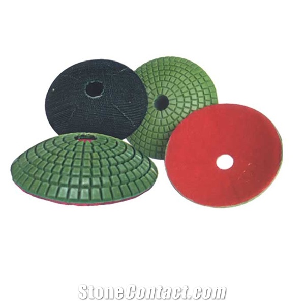 Convex Diamond Flexible Wet Polishing Pads for Curved Stone Polishing